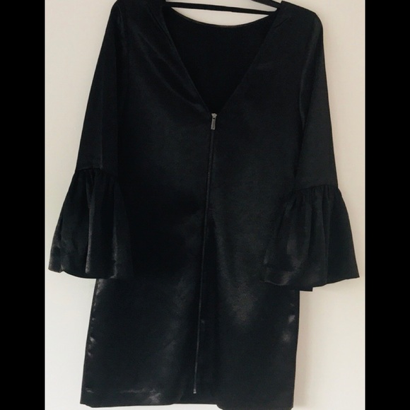 BLACK SATIN DRESS - Picture 4 of 4